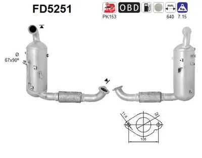 Filtro de partículas Volvo S60 II · Volvo V60 I · Volvo S80 II