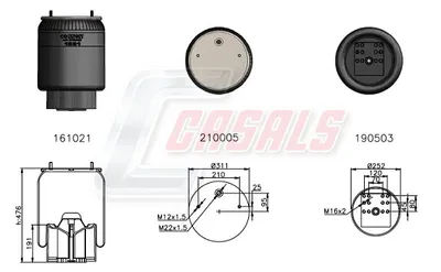 Fuelle, suspensión neumática Audi 80 B4 Saloon · Audi 80 B4 Avant · Audi 100 C3 Saloon