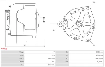 Alternador Mercedes-Benz C-CLASS T-Model · Mercedes-Benz T2/L Van · Mercedes-Benz T2/L Platform/Chassis