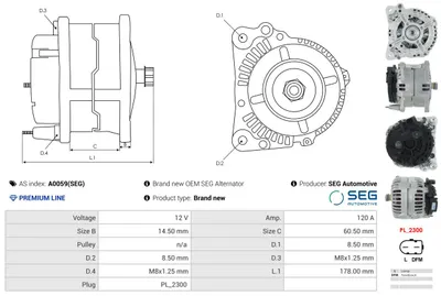 Alternador Audi A4 B5 · Audi A6 C4 · Audi A3