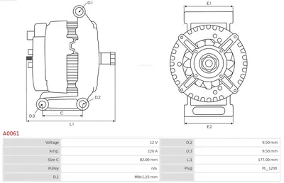 Alternador Volvo S40 I · Volvo V40 Estate · Volvo V70 I