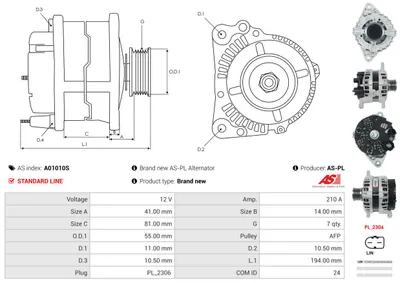 Alternador Iveco DAILY VI Platform/Chassis · Iveco DAILY VI Van · Iveco DAILY VI Bus