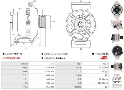 Alternador AS-PL A01013S
