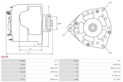 Alternador Audi 90 B2 · Audi 90 B3 · Audi COUPE B2