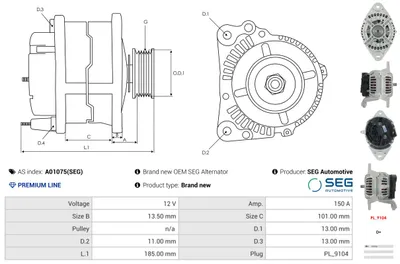 Alternador AS-PL A01075(SEG)