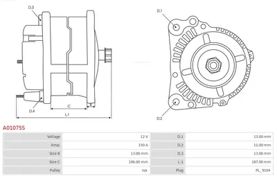 Alternador AS-PL A01075S