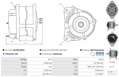 Alternador AS-PL A01081(SEG)