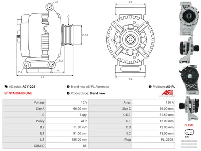 Alternador Volvo XC40