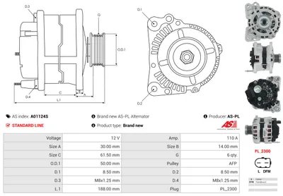 Alternador Audi A3 · Audi A3 Sportback · Audi A3 Convertible
