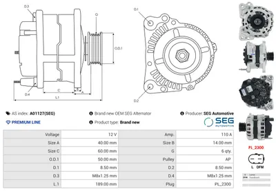 Alternador Audi A2 · Seat LEON · Seat IBIZA III