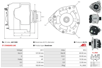 Alternador AS-PL A01128S