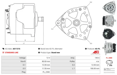 Alternador AS-PL A01131S