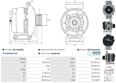 Alternador AS-PL A01134(SEG)
