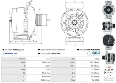 Alternador AS-PL A01137(SEG)