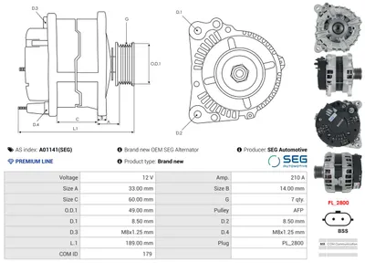Alternador Renault VEL SATIS · Renault ESPACE IV · Renault SCÉNIC II