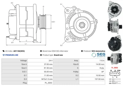Alternador AS-PL A01146(SEG)