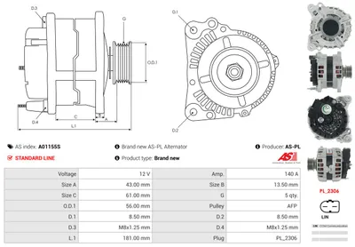 Alternador Audi A3 Sportback · Audi TT · Audi TT Roadster