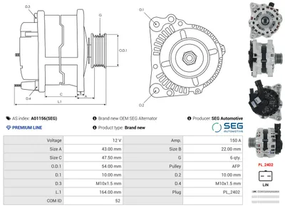 Alternador Citroën BERLINGO MULTISPACE · Citroën BERLINGO Box Body/MPV · Citroën C4 II
