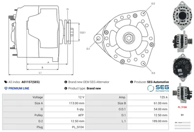 Alternador Alfa Romeo 159 · Alfa Romeo BRERA · Alfa Romeo 159 Sportwagon