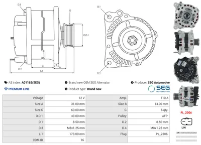 Alternador Audi Q2 · Audi A1 Sportback · Audi A1 City Carver