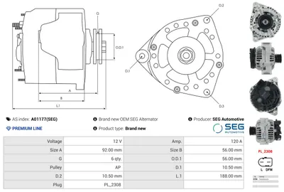 Alternador Mercedes-Benz E-CLASS · Mercedes-Benz E-CLASS T-Model