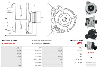 Alternador Audi A8 D2