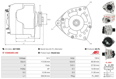 Alternador AS-PL A01190S