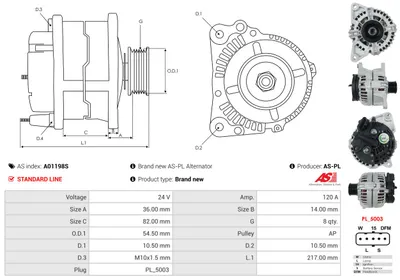 Alternador AS-PL A01198S