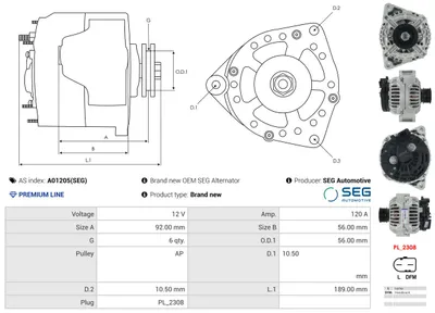 Alternador Mercedes-Benz C-CLASS T-Model · Mercedes-Benz CLK · Mercedes-Benz CLK Convertible