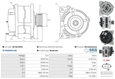 Alternador Renault FLUENCE · Renault CLIO IV · Renault CLIO IV Grandtour