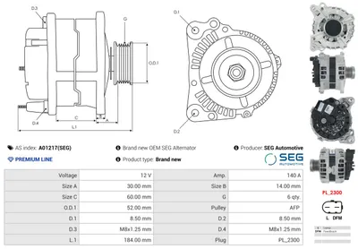 Alternador Vw JETTA IV · Vw POLO V Saloon