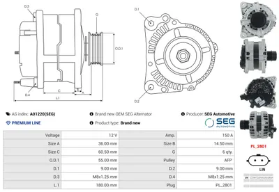 Alternador Renault ARKANA I · Renault CLIO V · Renault CAPTUR II