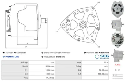 Alternador Mercedes-Benz VARIO Bus · Mercedes-Benz VARIO Van · Mercedes-Benz VARIO Platform/Chassis