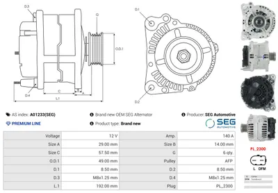 Alternador Audi A3 · Audi A3 Sportback · Audi A3 Convertible