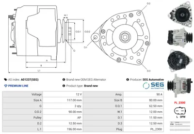 Alternador AS-PL A01237(SEG)