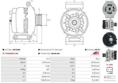 Alternador Renault LAGUNA I · Renault LAGUNA I Grandtour · Renault MEGANE I