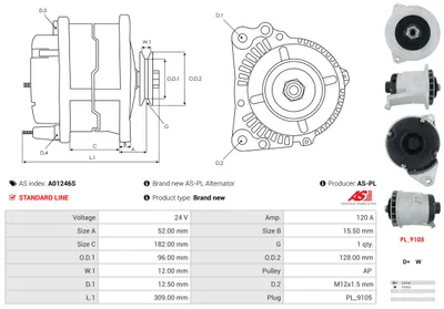 Alternador AS-PL A01246S