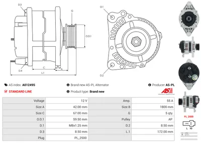 Alternador AS-PL A01249S