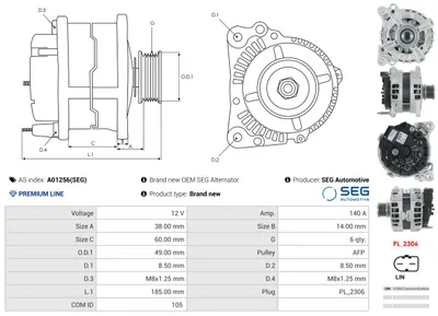 Alternador Audi A4 B9 · Audi A4 B9 Avant · Audi A4 Allroad B9