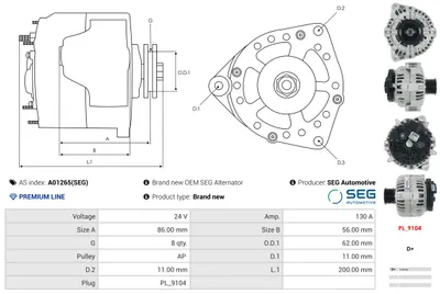 Alternador AS-PL A01265(SEG)