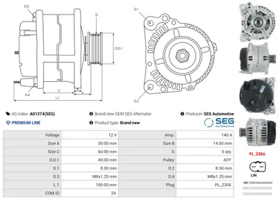 Alternador Audi A3 · Audi A3 Sportback · Audi A3 Convertible