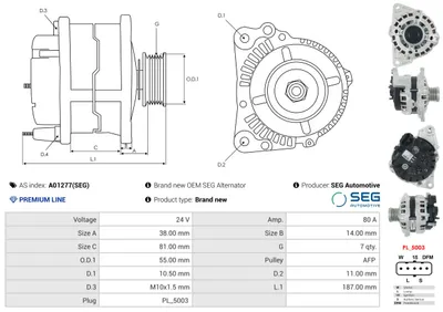 Alternador AS-PL A01277(SEG)