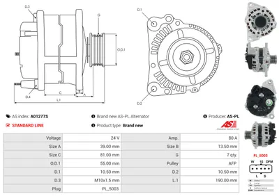 Alternador AS-PL A01277S