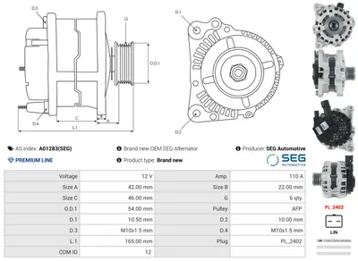 Alternador Citroën C3 PICASSO · Citroën C3 II · Citroën DS3