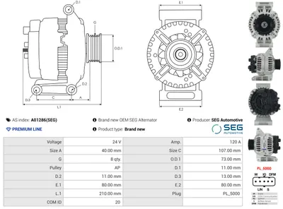 Alternador AS-PL A01286(SEG)