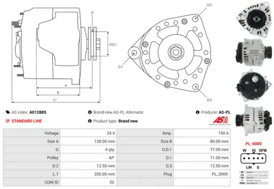 Alternador AS-PL A01288S