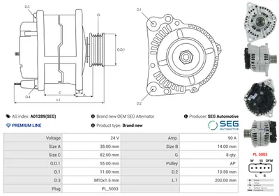 Alternador AS-PL A01289(SEG)