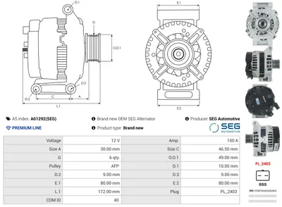 Alternador Citroën C4 Coupe · Citroën C4 I · Citroën C4 PICASSO I MPV