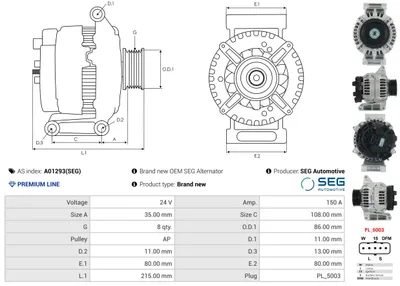 Alternador AS-PL A01293(SEG)