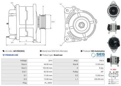 Alternador AS-PL A01295(SEG)